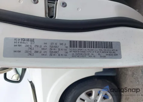 2017 Dodge Journey Se z USA, uszkodzony, nr VIN 3C4PDCAB1HT691297